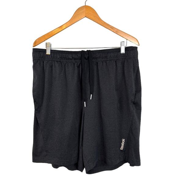 Reebok Athletic Shorts XL Gym Basketball Sportswear Pockets Charcoal Drawstring - Picture 14 of 14